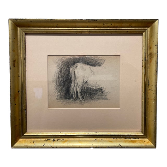 19th Century Back End of a Cow Drawing For Sale