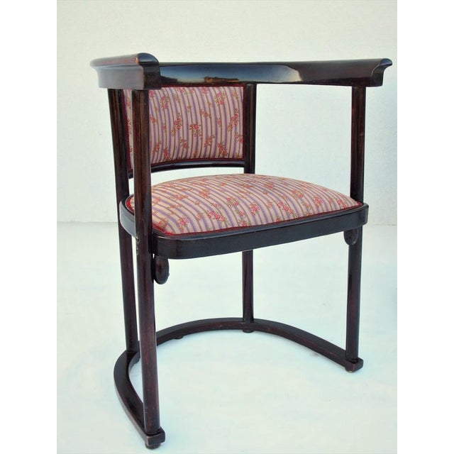 Art Nouveau Chairs and Sofa by Josef Hoffmann for Thonet, Set of 3 For Sale - Image 9 of 14