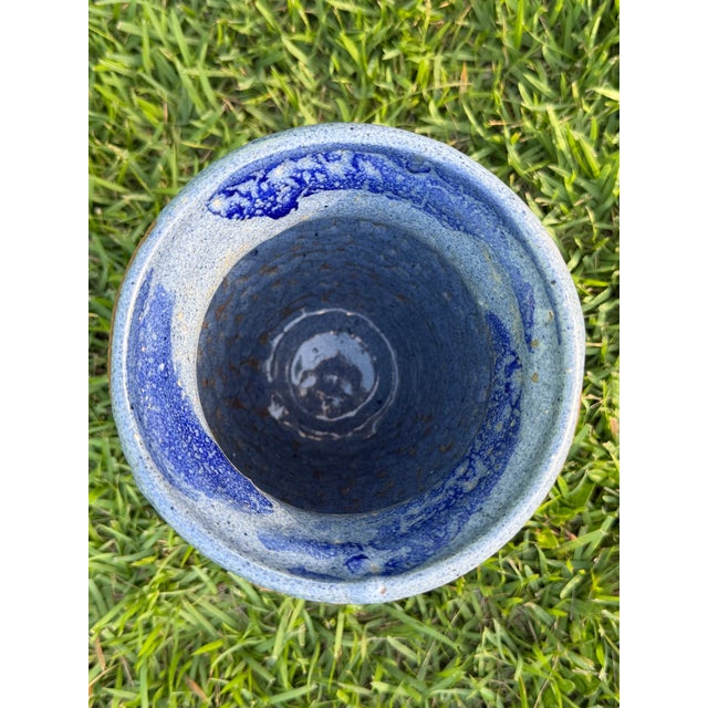 Vintage 6.75” Signed Studio Pottery Vase For Sale - Image 9 of 11