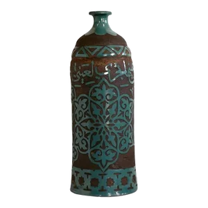 Moroccan Ceramic Vase With Arabic Calligraphy