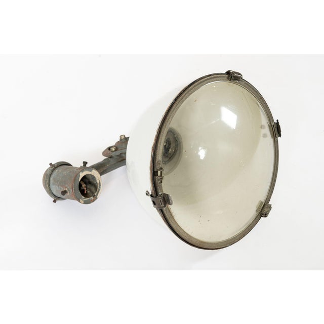 Metal Huge 22” Vintage Industrial Floodlight Lamps Westinghouse Pair For Sale - Image 7 of 11