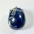 1970s Vintage Abstract Expressionism Boho Chic Hand Carved Navy Sodalite Stone Skull Sculpture, Halloween For Sale - Image 10 of 15