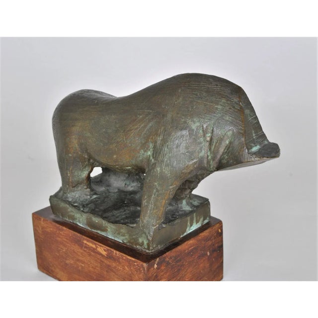 Tan Headless Animal Sculpture, 1950s, Bronze For Sale - Image 8 of 15