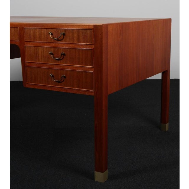 1950s Writing Desk in Teak attributed to Ole Wanscher for A. J. Iversen, 1950s For Sale - Image 5 of 9