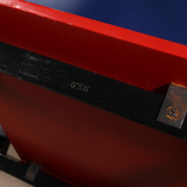 Early Red and Blue Chair by Gerrit Rietveld for Cassina, Italy, 1970s For Sale - Image 10 of 11