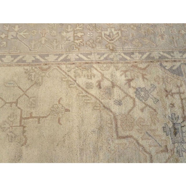 Galerie Shabab Collection Early 20th Century Turkish Oushak Room Size Carpet For Sale - Image 4 of 7