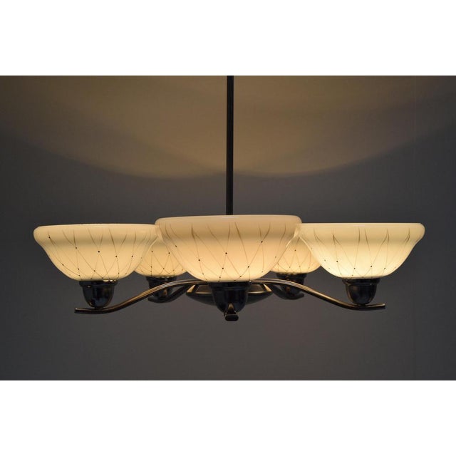 Mid-Century Chandelier attributed to Company Drukov, 1960s For Sale - Image 15 of 17
