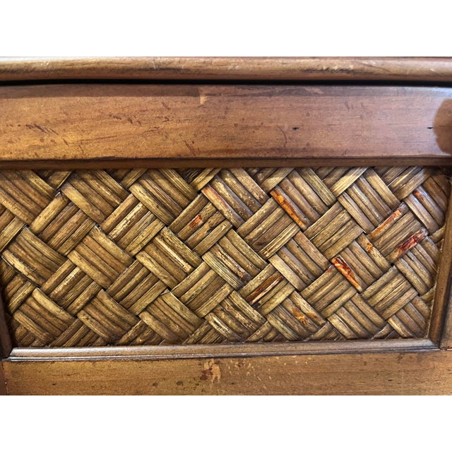 Wood Pair of Vintage Tropical Regency Chests For Sale - Image 7 of 8