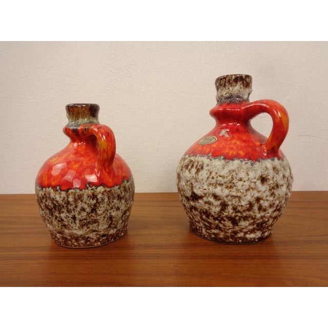Fat Lava Ceramic Vases from Jopeko, 1970s, Set of 2 For Sale - Image 3 of 14