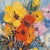 Original oil painting by Sean Wu, A bouquet of flowers in full bloom
