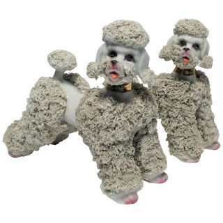 Poodle Dog Sculptures, a Pair For Sale