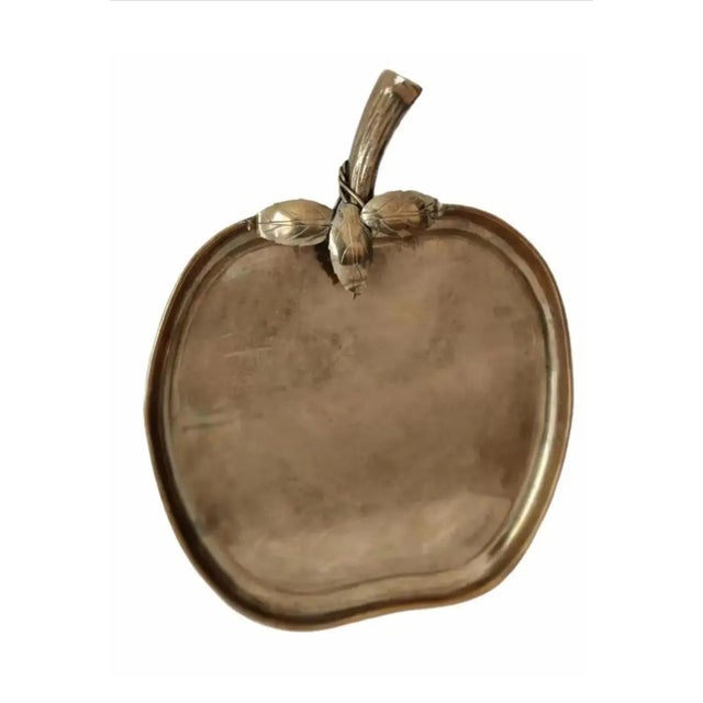 Sarreid Ltd. Vintage Sarreid Ltd. Apple Shaped Serving Tray For Sale - Image 4 of 6