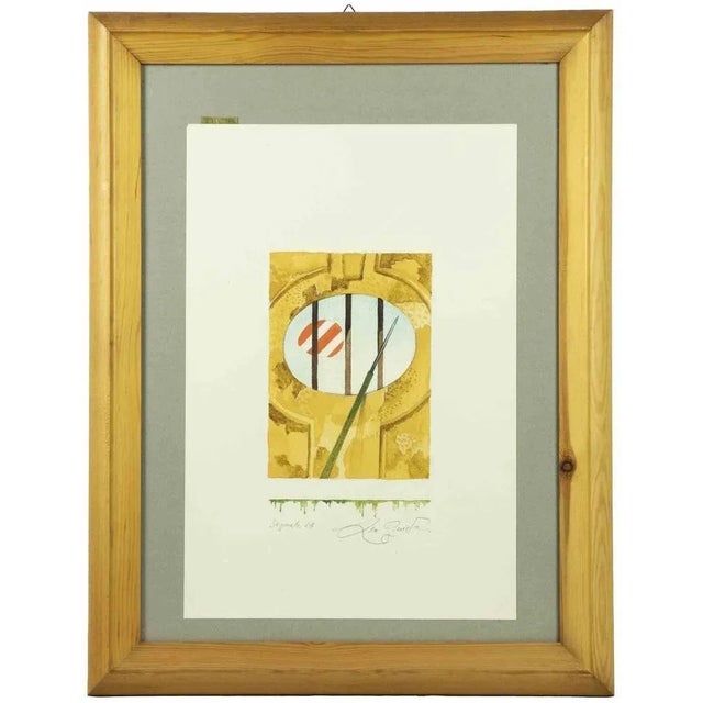 Modern Leo Guida, Signal 24, Watercolor, 1970s For Sale - Image 3 of 4