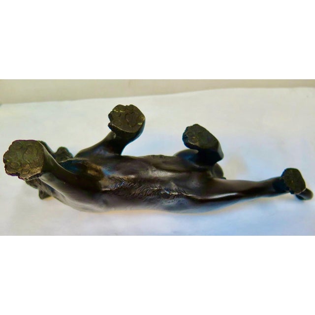 Figurative Early 20th Century Japanese Bronze Tiger For Sale - Image 3 of 11