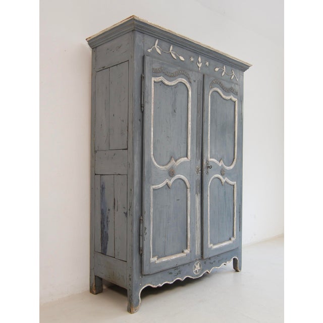 19th Century French Provincial Painted Pine Kitchen Cabinet For Sale - Image 18 of 18