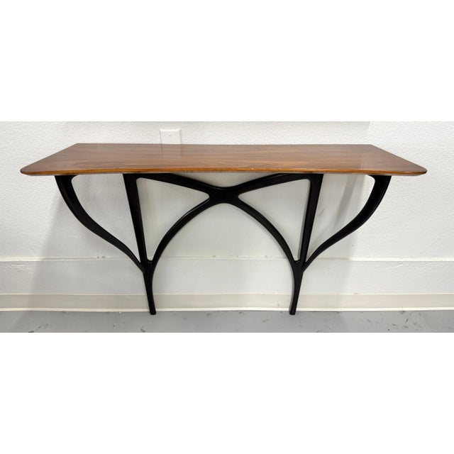 Mid 20th Century Ico Parisi for Spartaco Brugnoli, Italian Wall Console Table ca 1950 For Sale - Image 5 of 12