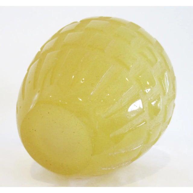 Daum, France Signed "Rhythms," Large Pate De Verre Crystal Vase/Vessel, in a Geometric Relief Design Motif For Sale - Image 13 of 16