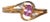 Cinco Calle: Pink Sapphire and Natural Diamond Ring in Yellow Gold For Sale