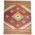 A cheerfully colored mid-20th century handmade room size Turkish Kilim. 9' x 10'11''