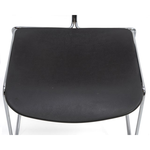 Black Steelcase Black Max Stacker Stacking a Set of 25 Chairs Plus Original Dolly For Sale - Image 8 of 13