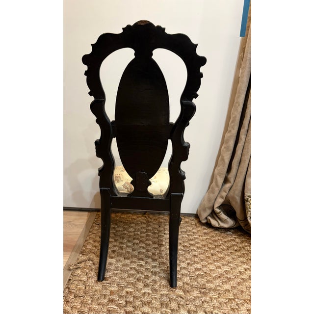 Victorian 19th-Century Japanned / Chinoiserie Side Chair For Sale - Image 3 of 11