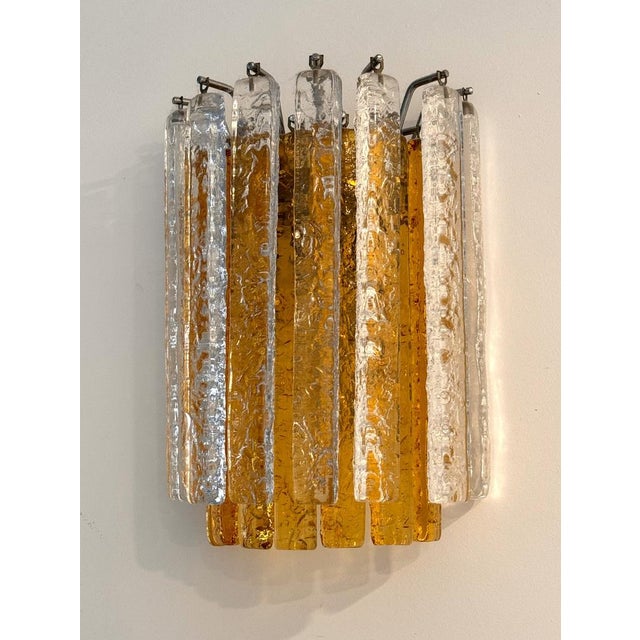 Mid-Century Italian Murano Glass Wall Sconce in Two Rows and Colors from Poliarte, 1970s For Sale - Image 9 of 9