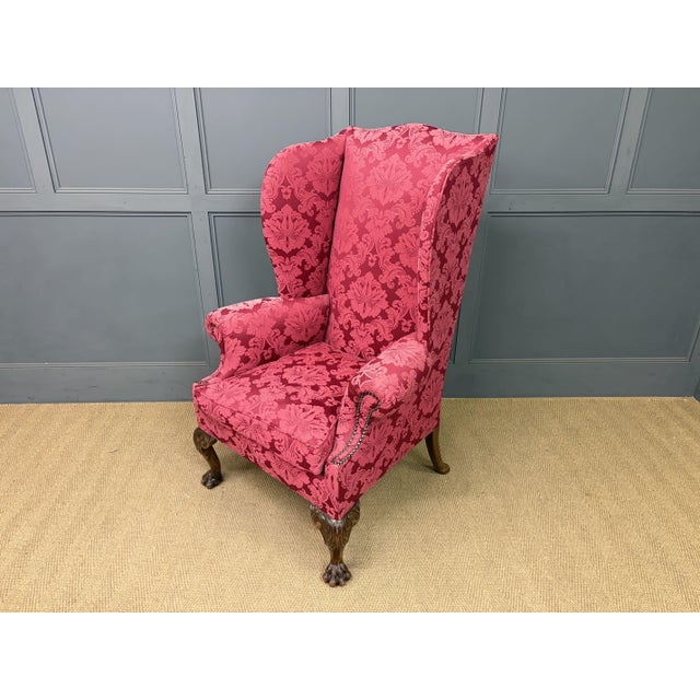 Antique Wing Chairs in Walnut, 1895 For Sale - Image 10 of 15