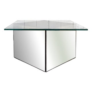 Square Mirrored Glass Blok Coffee Table by Nanda Vigo for Acerbis, 1970s For Sale