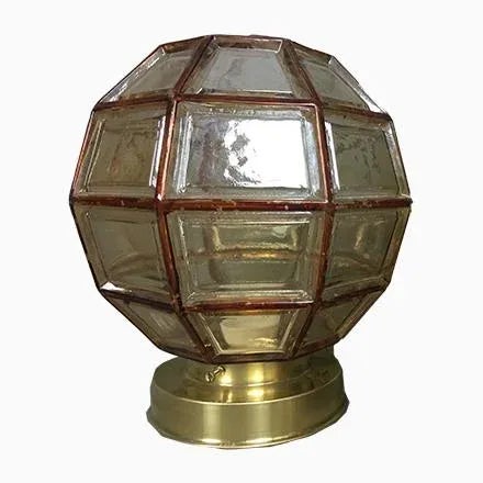 German Facetted Glass Ceiling Lamps, 1950s, Set of 2 For Sale - Image 10 of 10