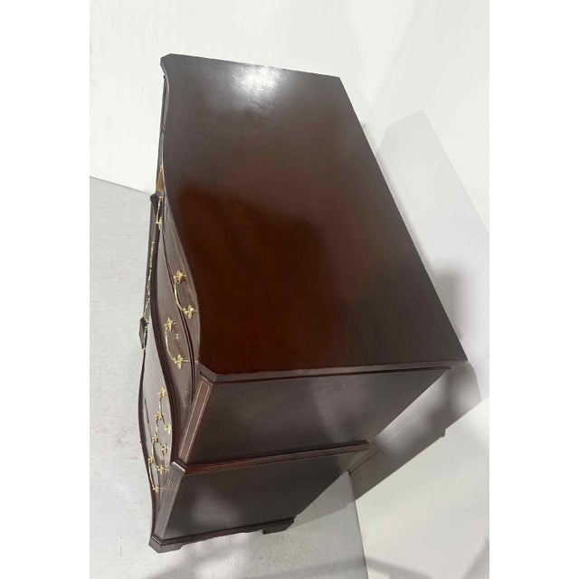 1960s Georgian Banded Mahogany Highboy Dresser by Kindel For Sale - Image 9 of 12