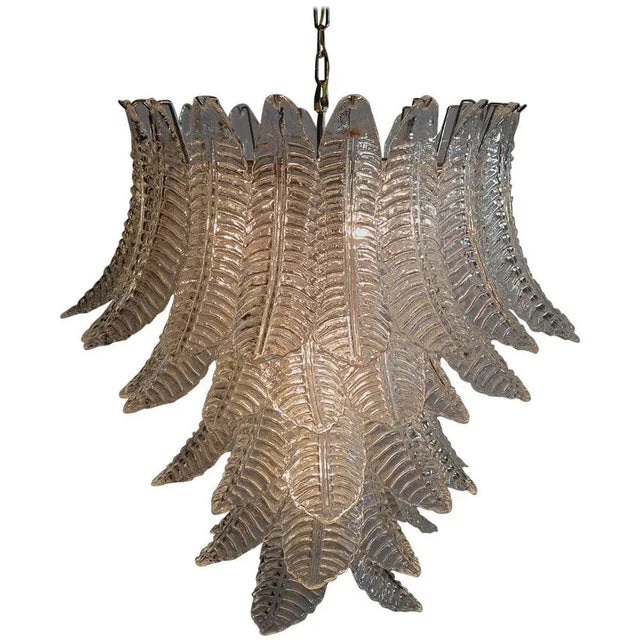 Italian Chandelier with Leaves from Barovier & Toso For Sale - Image 11 of 11