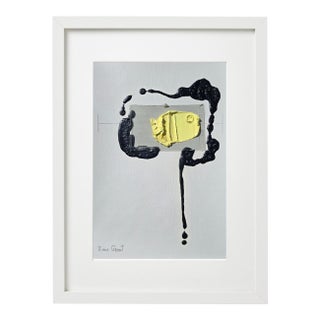 14.2" by 17.3" Framed Organic Modern Original Floral Botanical Painting / Flower / Contemporary Herbarium / Earth Tones For Sale