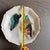 Late 20th Century Vintage Japanese Kutani Mandarin Duck Motif Round Decorative Display Polygonal Plate 10" For Sale - Image 5 of 5