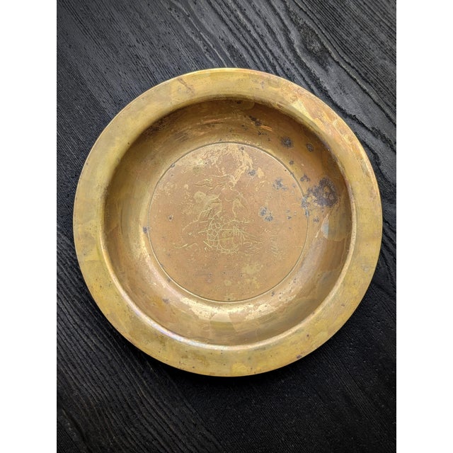 Mid-Century Modern Danish Bronze Vide Poche with Engraved Mermaid and Dolphin Motif, 1930s For Sale - Image 10 of 10