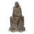 Antique Thick Gilt Bronze Figural Lord Sai Baba Idol Figurine Doorstop Statue For Sale