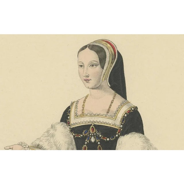 1900 - 1909 After Louis-Marie Lanté, Queen Claude of France Historical Portrait, 1900, Engraving For Sale - Image 5 of 10