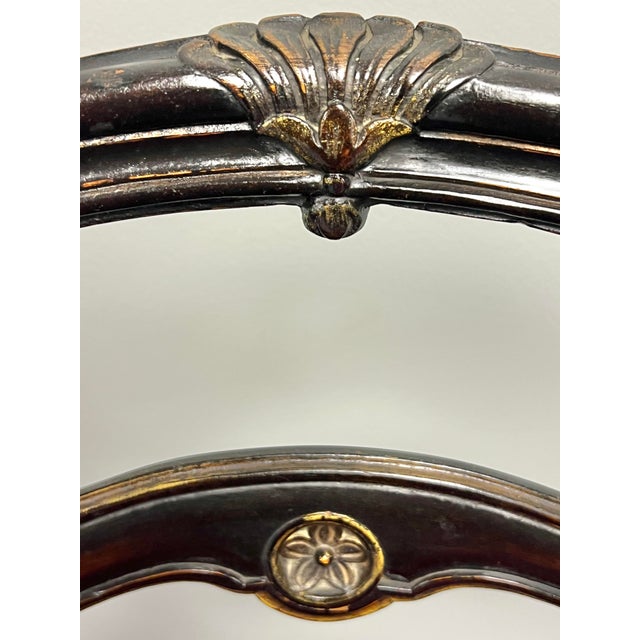 Late 19th Century Antique Carved French Ladderback Armchair For Sale - Image 5 of 12