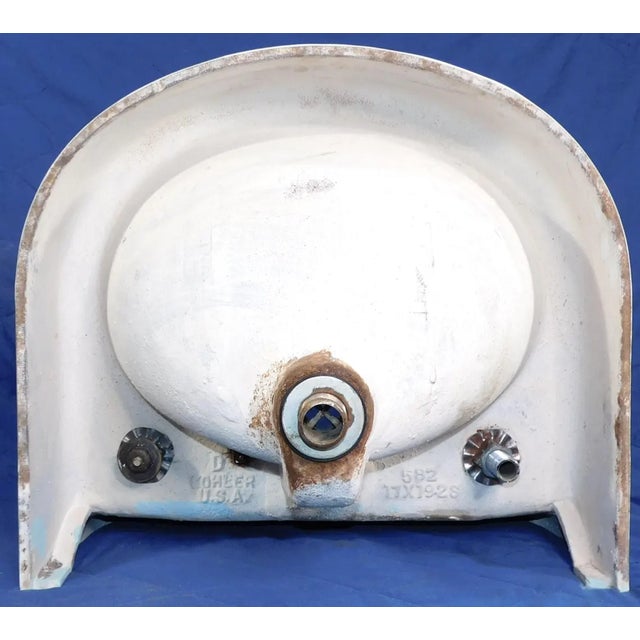 1952 Vintage Kohler High-Back Porcelain & Cast Iron Rounded Front Sink For Sale - Image 13 of 13