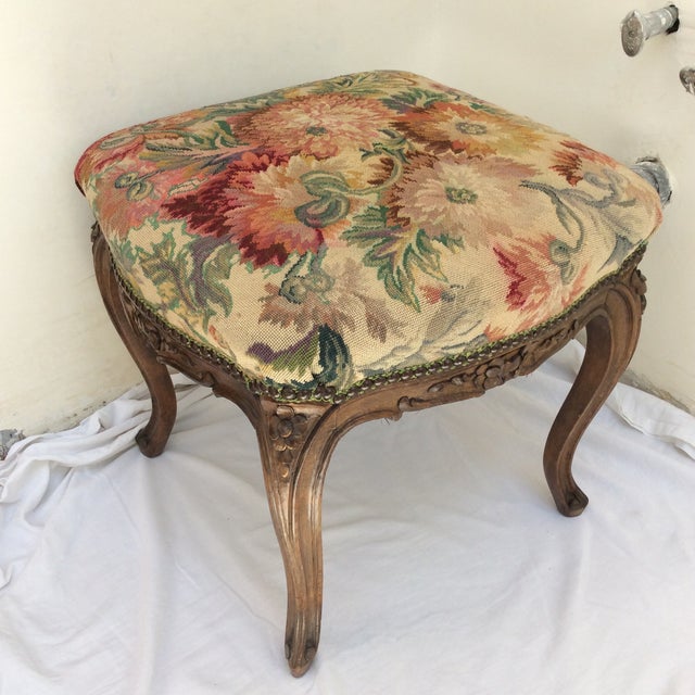 Antique French Tapestry Stool Chairish