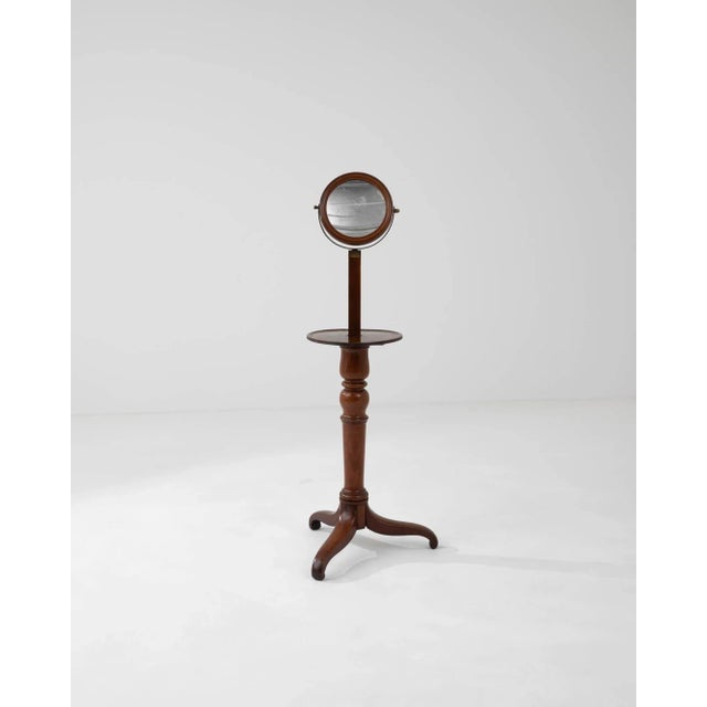 French Provincial 19th Century French Wooden Shaving Mirror For Sale - Image 3 of 10