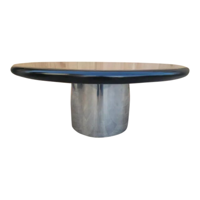 Mid Century Modern Vico Magistretti Style Bull Nose Edged Resin Top Coffee Table For Sale