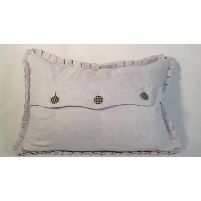 Boho Chic 1920s Printed Linen Pillow For Sale - Image 3 of 4