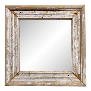 French Gessso Over Pine Mirror For Sale