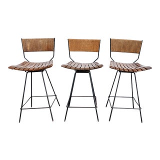 Arthur Umanoff Bar Stools - Set of 3 For Sale