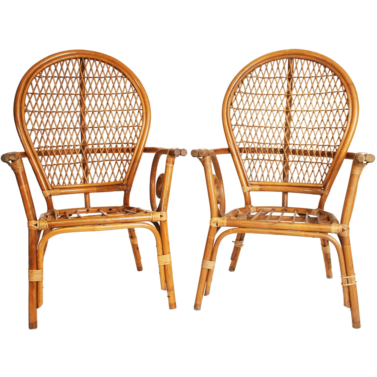 Vintage Bamboo Bentwood Chairs A Pair Chairish