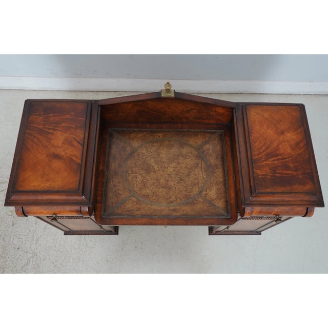 Wood Century Monarch Kneehole Empire Mahogany Vanity For Sale - Image 7 of 12
