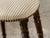 Wood English Turned Oak 19th Century Stool on Casters with Oval Upholstered Seat For Sale - Image 7 of 12