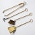 Mid-Century Modernist Fire Tool Set in Glass and Polished Brass with Black Enamel For Sale - Image 12 of 13