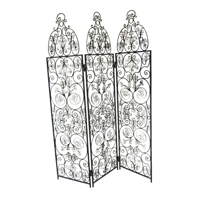 MidCentury Mexican Monterey Style Wrought Iron Folding Screen Chairish