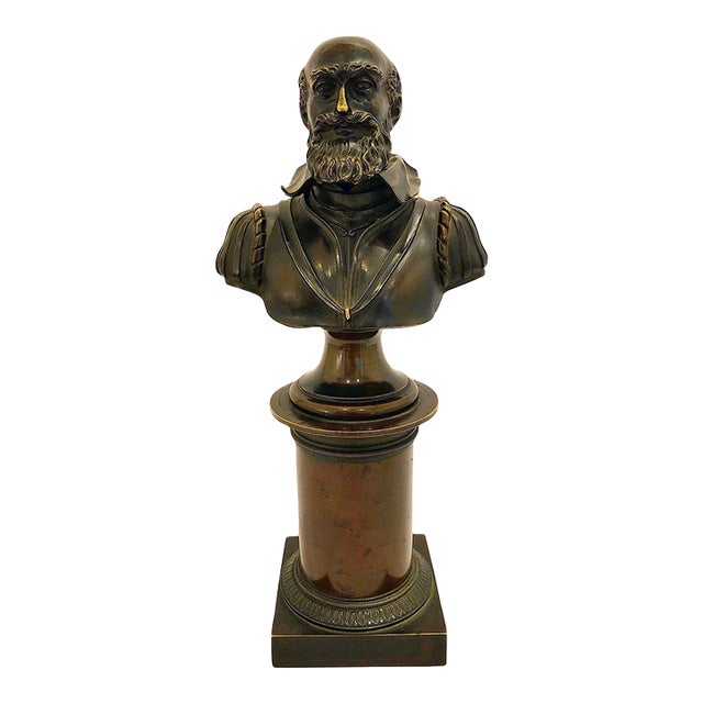 Late 19th Century Bronze Bust of King Henry IV of France For Sale